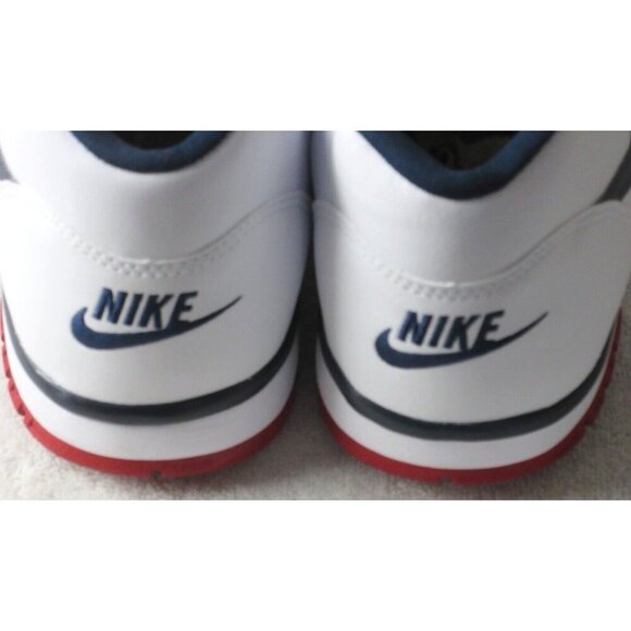 Nike Men's Cross Trainer Low Leather Shoes White Gym Red Obsidian Sizes NIB - Picture 5 of 6